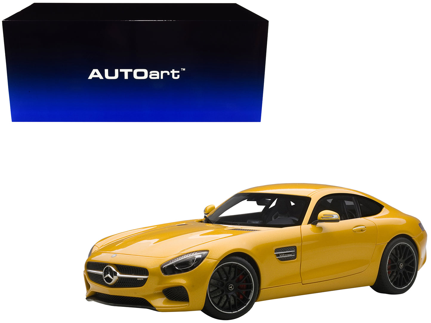 Mercedes AMG GT S Solarbeam Yellowish Orange 1/18 Model Car Autoart