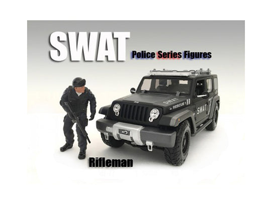 SWAT Team Rifleman Figure For 1:18 Scale Models American Diorama