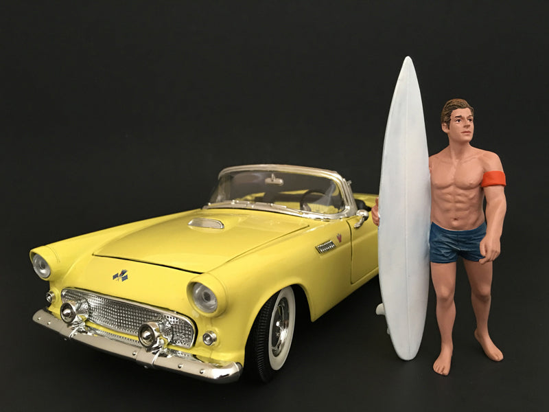 Surfer Greg Figure For 1:18 Scale Models American Diorama