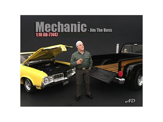 Mechanic Jim The Boss Figurine for 1/18 Scale Models American Diorama