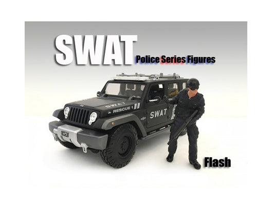 SWAT Team Flash Figure For 1:24 Scale Models American Diorama