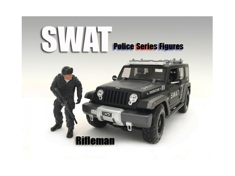 SWAT Team Rifleman Figure For 1:24 Scale Models American Diorama