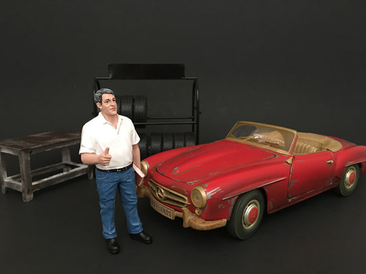 Mechanic Manager Tim Figure For 1:24 Scale Models American Diorama