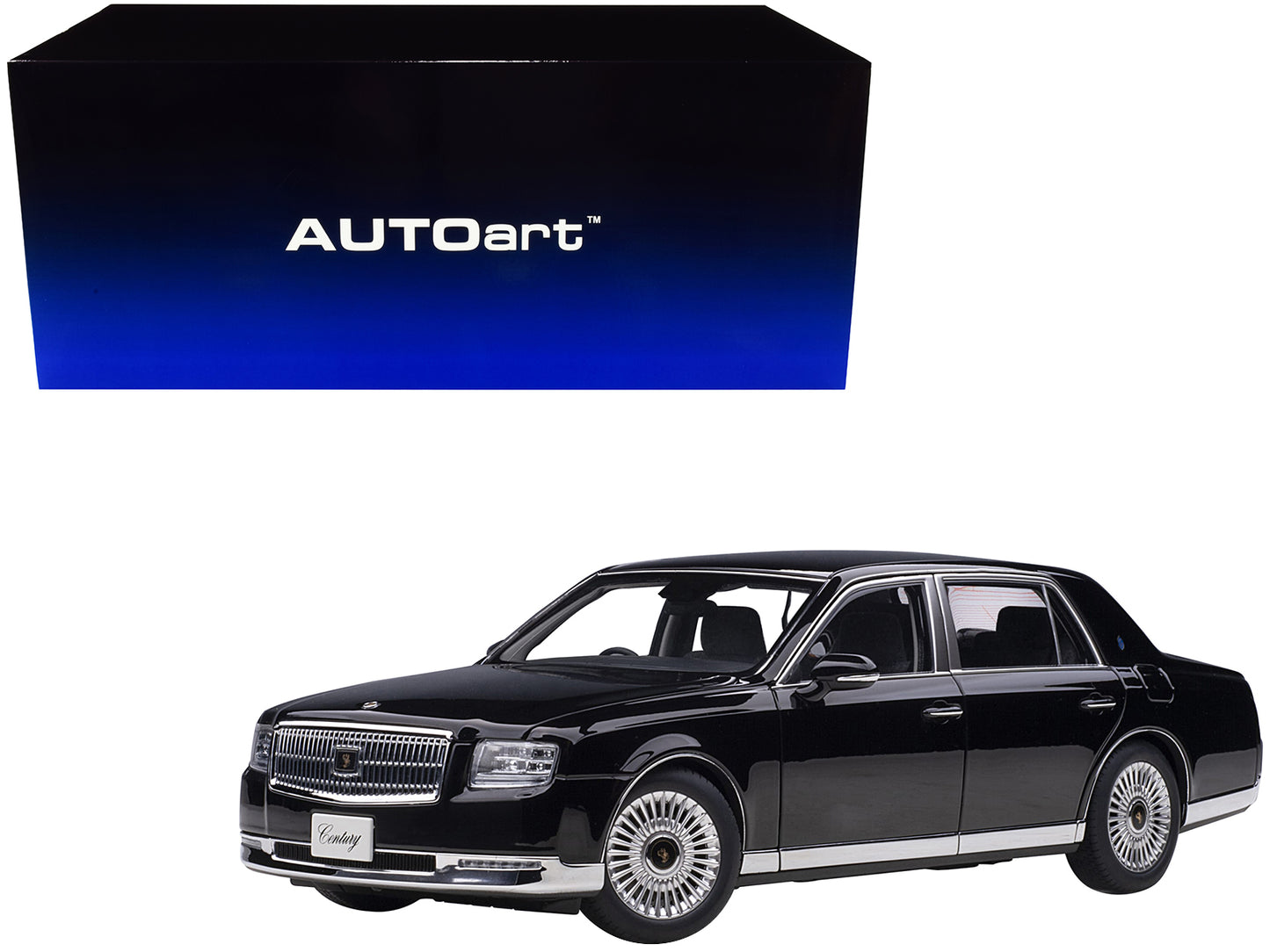 Toyota Century RHD Right Hand Drive Black 1/18 Model Car Autoart