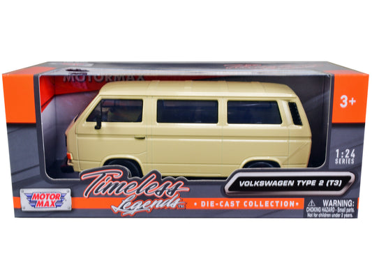 Volkswagen Type 2 T3 Van Beige Timeless Legends Series 1/24 Diecast Car Motorma