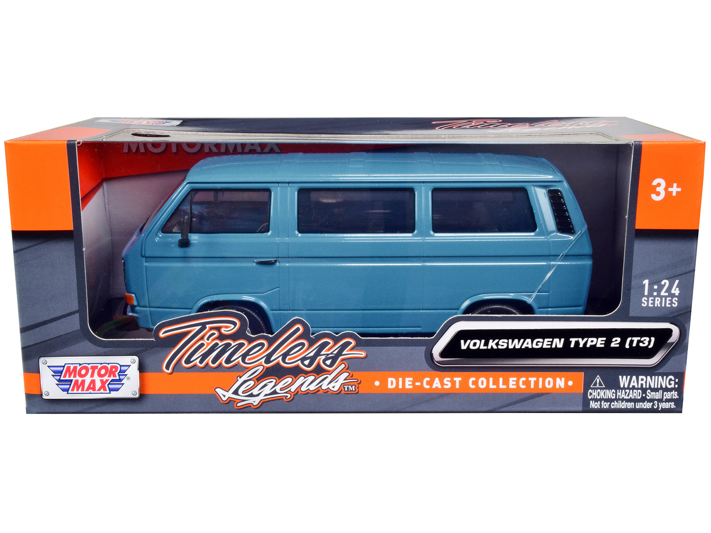 Volkswagen Type 2 T3 Van Blue Timeless Legends Series 1/24 Diecast Car Motormax