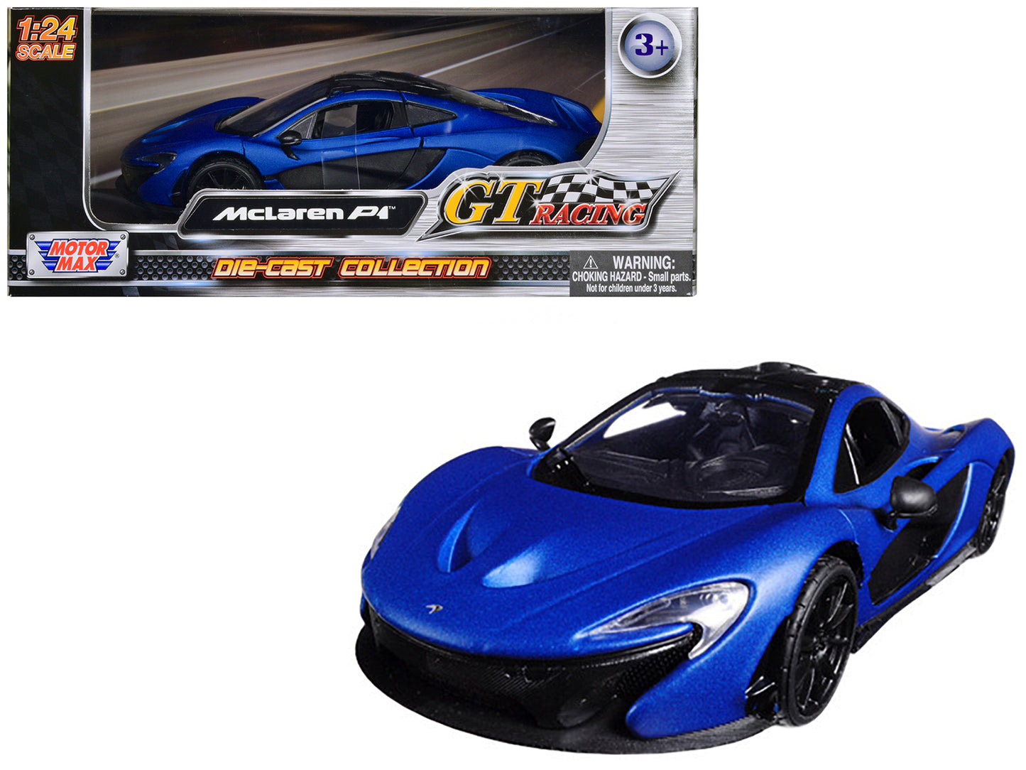 McLaren P1 Matt Metallic Blue 1/24 Diecast Car Motormax