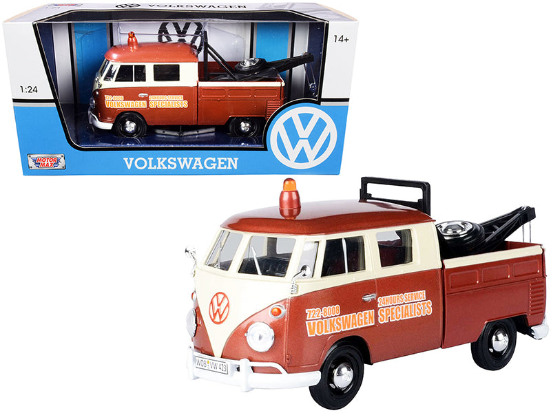 Volkswagen Type 2 T1 Tow Truck Volkswagen Specialists Brown Metallic Cream 1/24