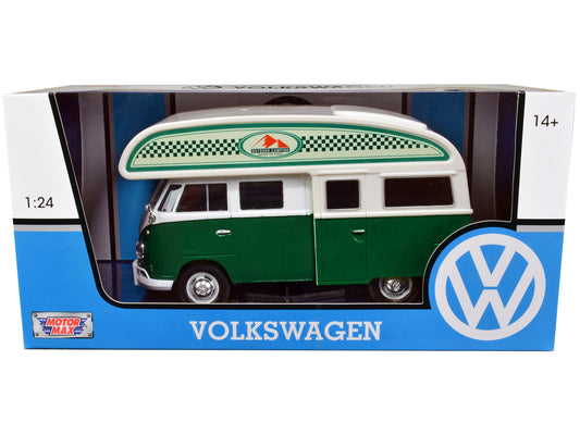 Volkswagen Type 2 T1 Camper Van Green White Outdoor Camping Explore the Forest