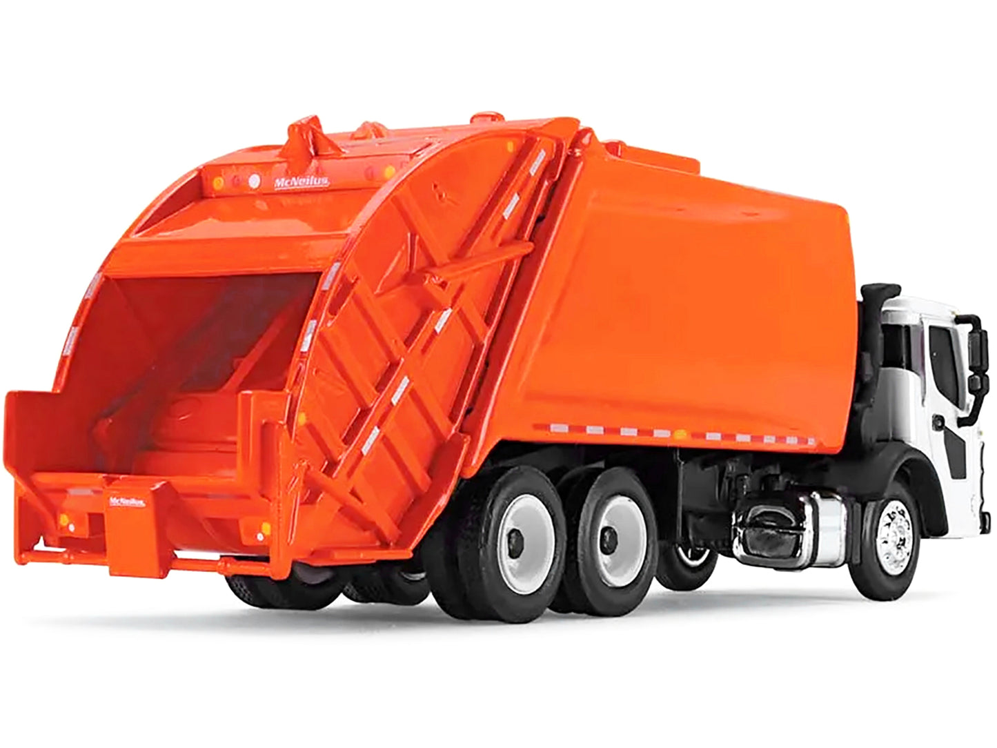 Mack LR w McNeilus Rear Load Refuse Body Orange White 1/87 HO Diecast Model Fir
