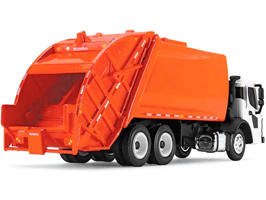 Mack LR w McNeilus Rear Load Refuse Body Orange White 1/87 HO Diecast Model Fir