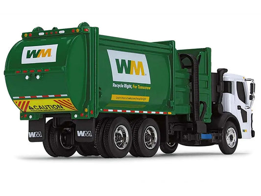 Mack LR Refuse Garbage Truck w McNeilus ZR Side Loader Waste Management White G