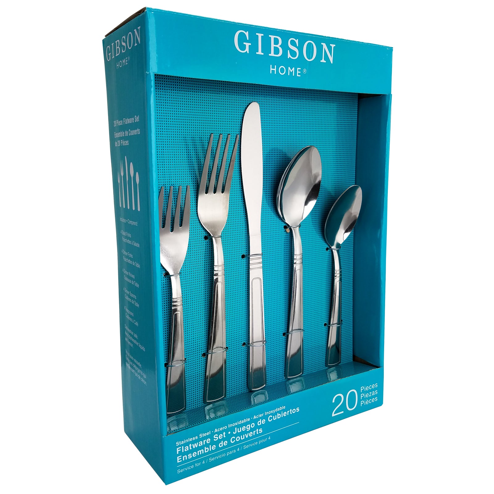 Gibson Home Creston 20-Piece Flatware Set w Tumble Finish