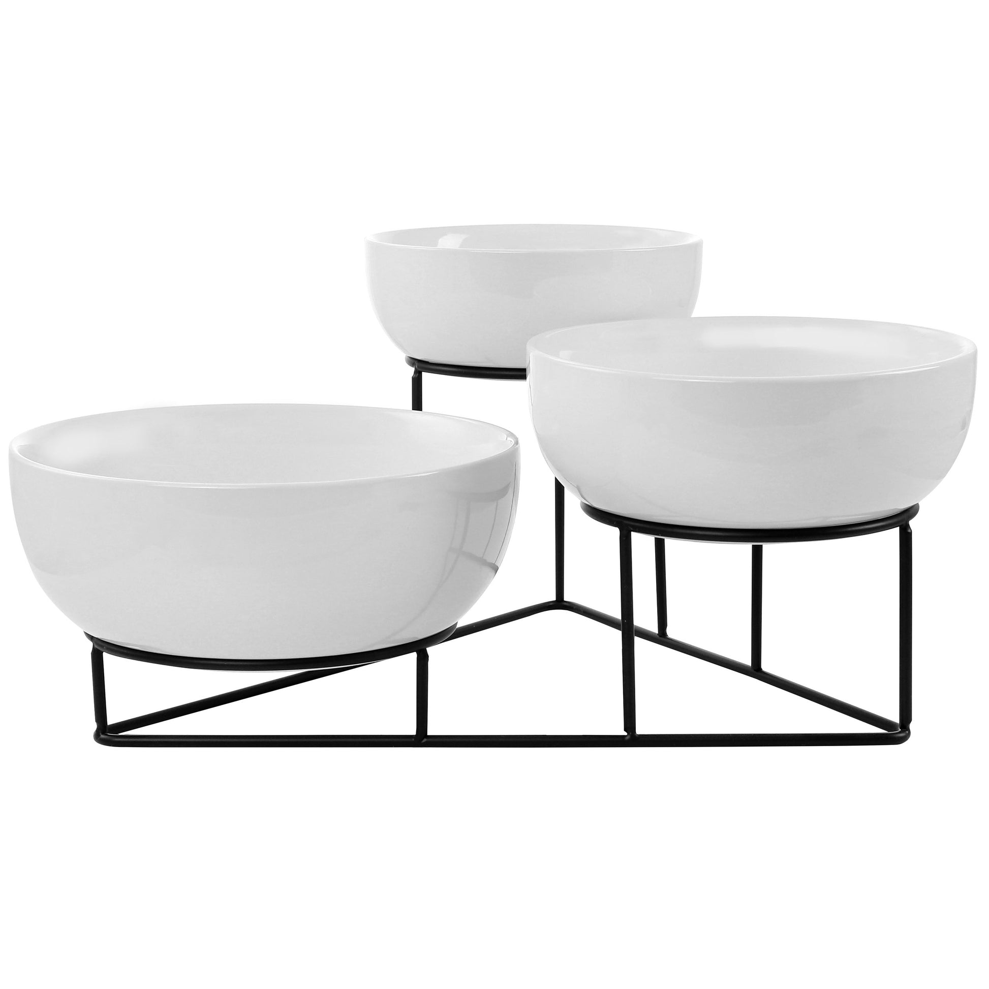 Gibson Elite 4 Piece Bowl Set w Metal Rack