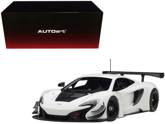 Mclaren 650S GT3 White w Black Accents 1/18 Model Car Autoart