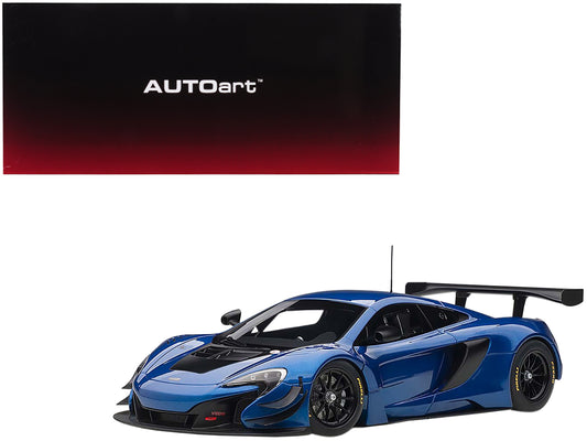 Mclaren 650S GT3 Azure Blue w Black Accents 1/18 Model Car Autoart