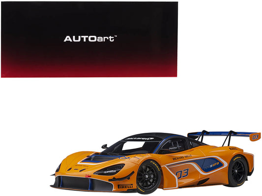 Mclaren 720S GT3 #03 Orange w Matt Black Top 1/18 Model Car Autoart