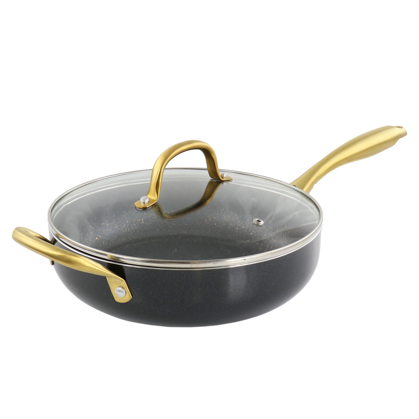 Gibson Home Ellsworth 3.5 Qt Aluminum Nonstick Saute Pan w Lid