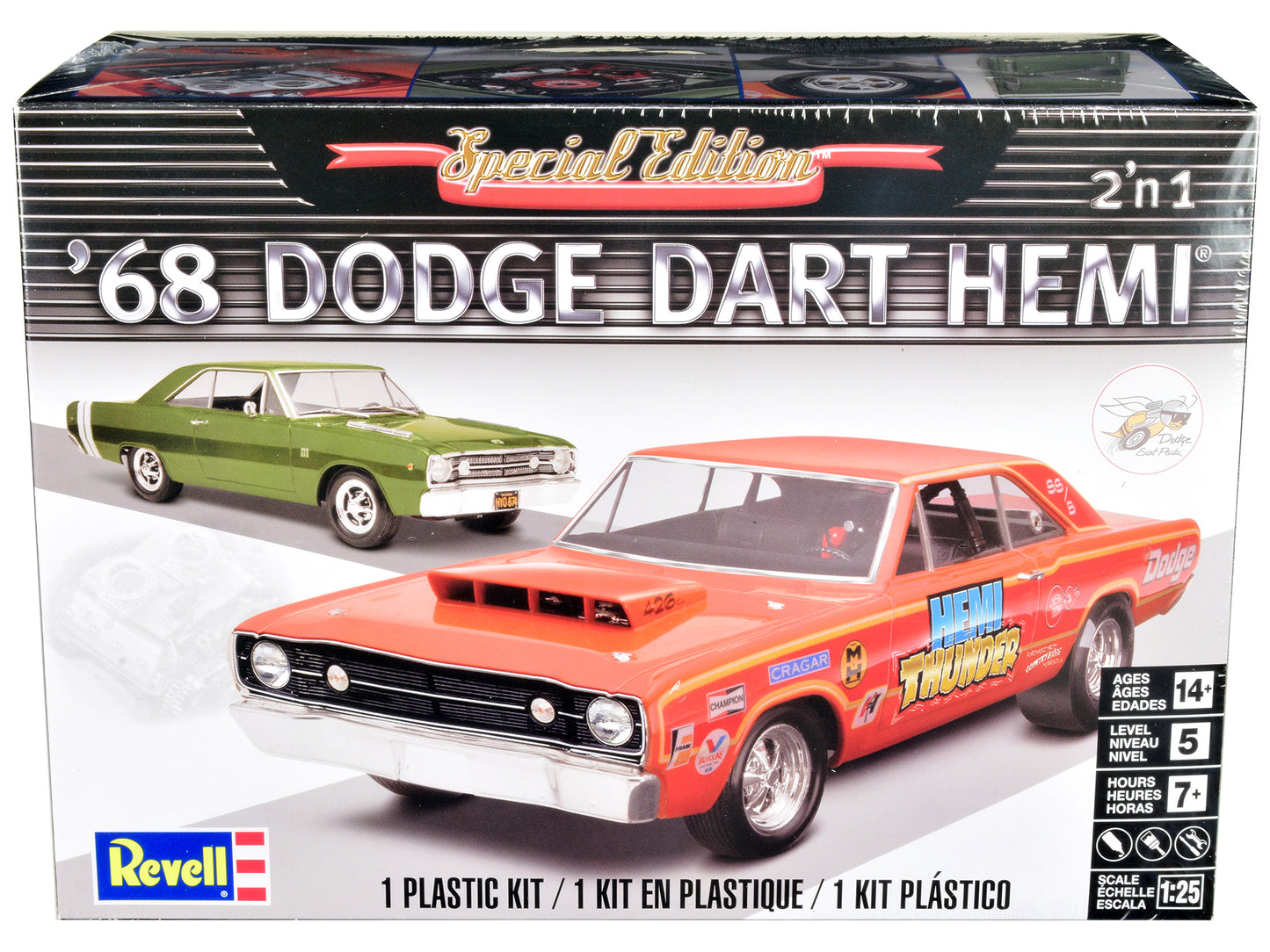 Level 5 Model Kit 1968 Dodge Dart HEMI 2-in-1 Kit 1/25 Scale Model Revell