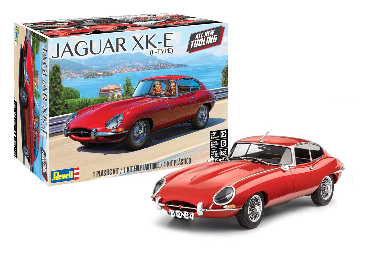 Level 5 Model Kit Jaguar XK-E E-Type 1/24 Scale Model Revell