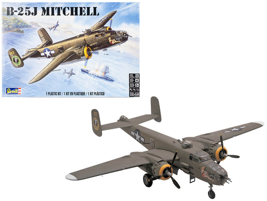 Level 4 Model Kit B-25J Mitchell Medium Bomber Plane 1/48 Scale Model Revell