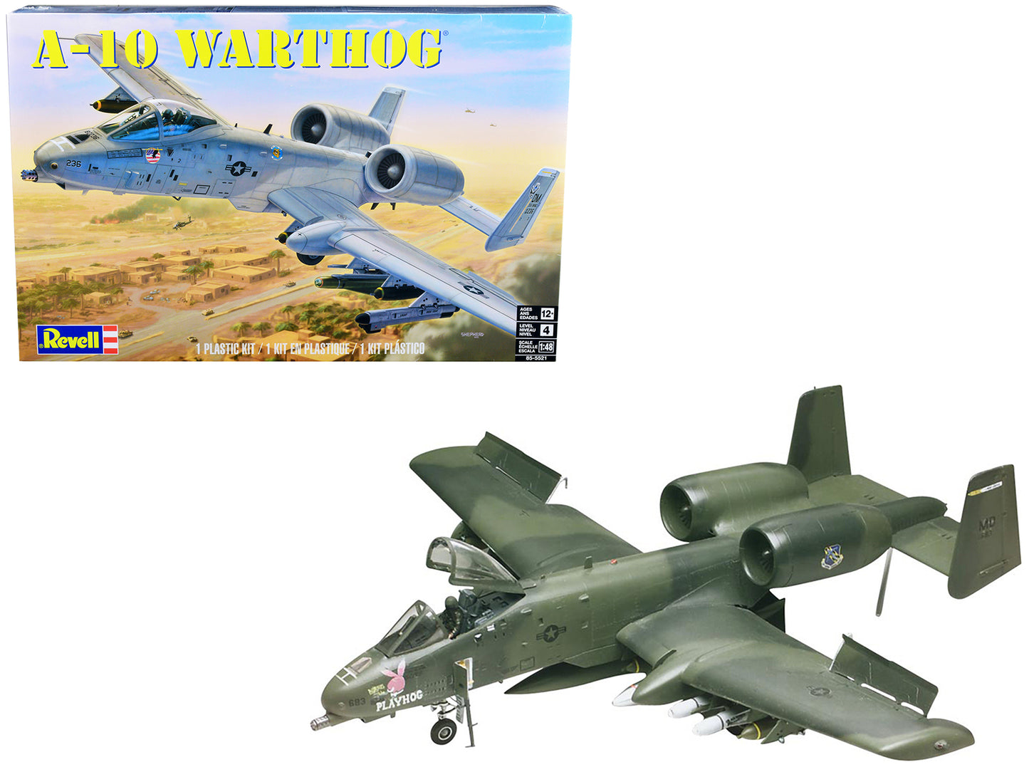 Level 4 Model Kit Fairchild Republic A-10 Warthog Thunderbolt II Aircraft 1/48