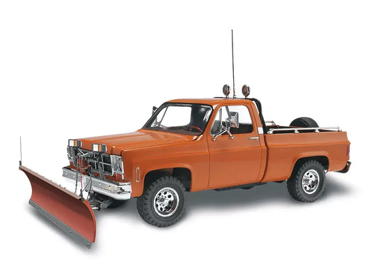 Level 4 Model Kit GMC Pickup Truck w Snow Plow 1/24 Scale Model Revell