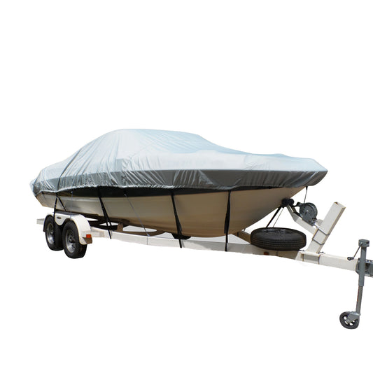 Carver Flex-Fit PRO Polyester Size 10 Boat Cover f/V-Hull Runabouts I/O or O/B - Grey [79010]