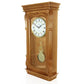 Bedford 26” Golden Oak Wood Finish Wall Clock w Swinging Pendulum & 4 Chimes