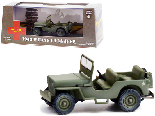 1949 Willys CJ-2A Jeep Army Green MASH 1972-1983 TV Series 1/43 Diecast Car Gre