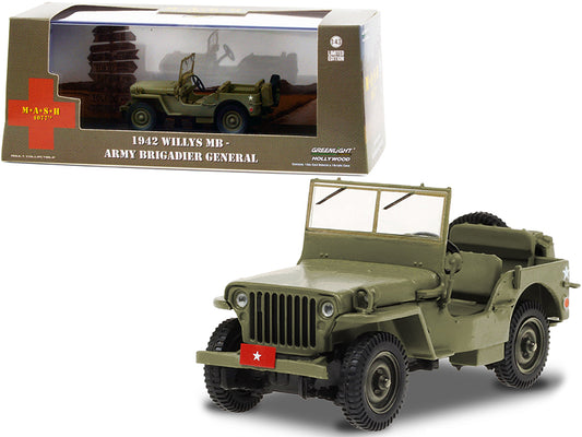 1942 Willys MB Army Green Army Brigadier General MASH 1972-1983 TV Series 1/43