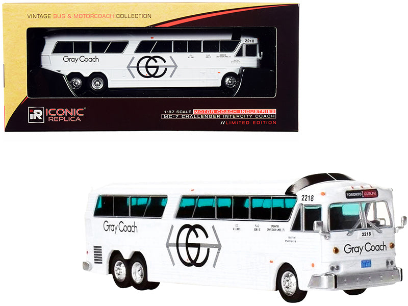 MCI MC-7 Challenger Intercity Coach Bus White Gray Coach Toronto - Guelph Canad