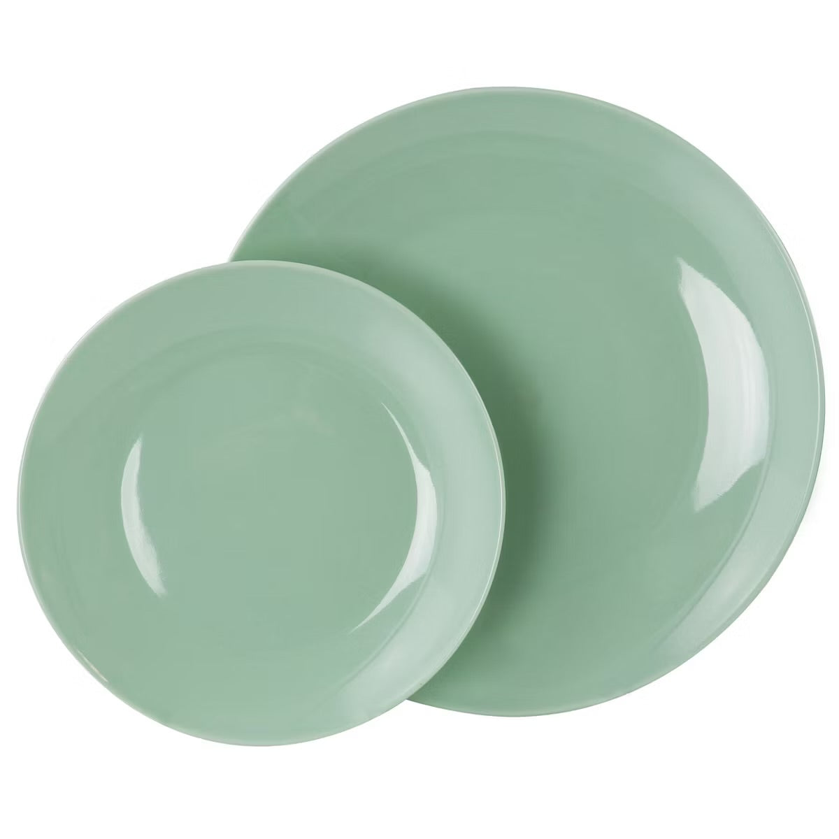 Elama Luna 18 Piece Mint Green Porcelain Dinnerware Set w Service For 6