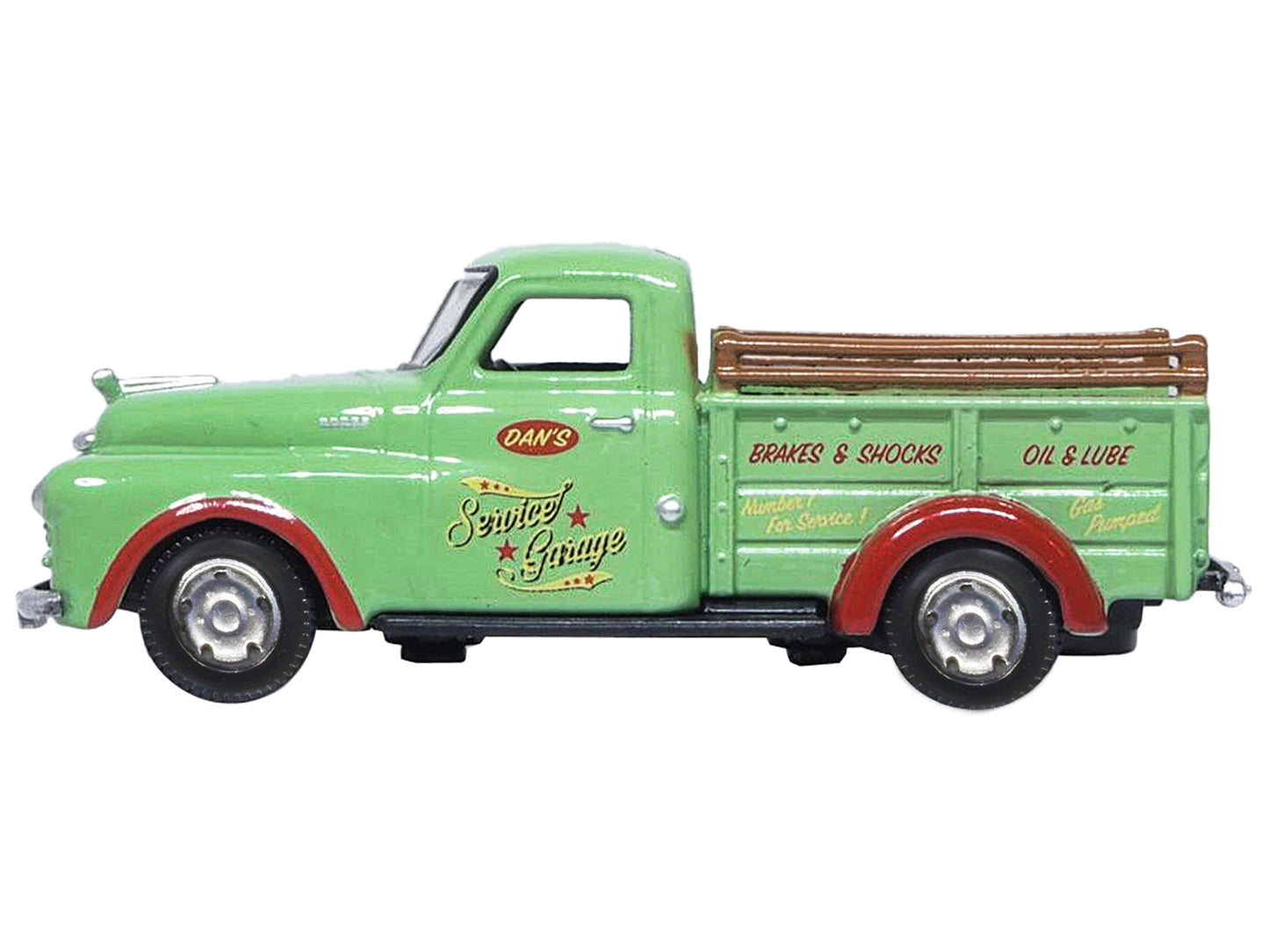 1948 Dodge B-1B Pickup Truck Green Dan's Service Garage 1/87 HO Scale Diecast C