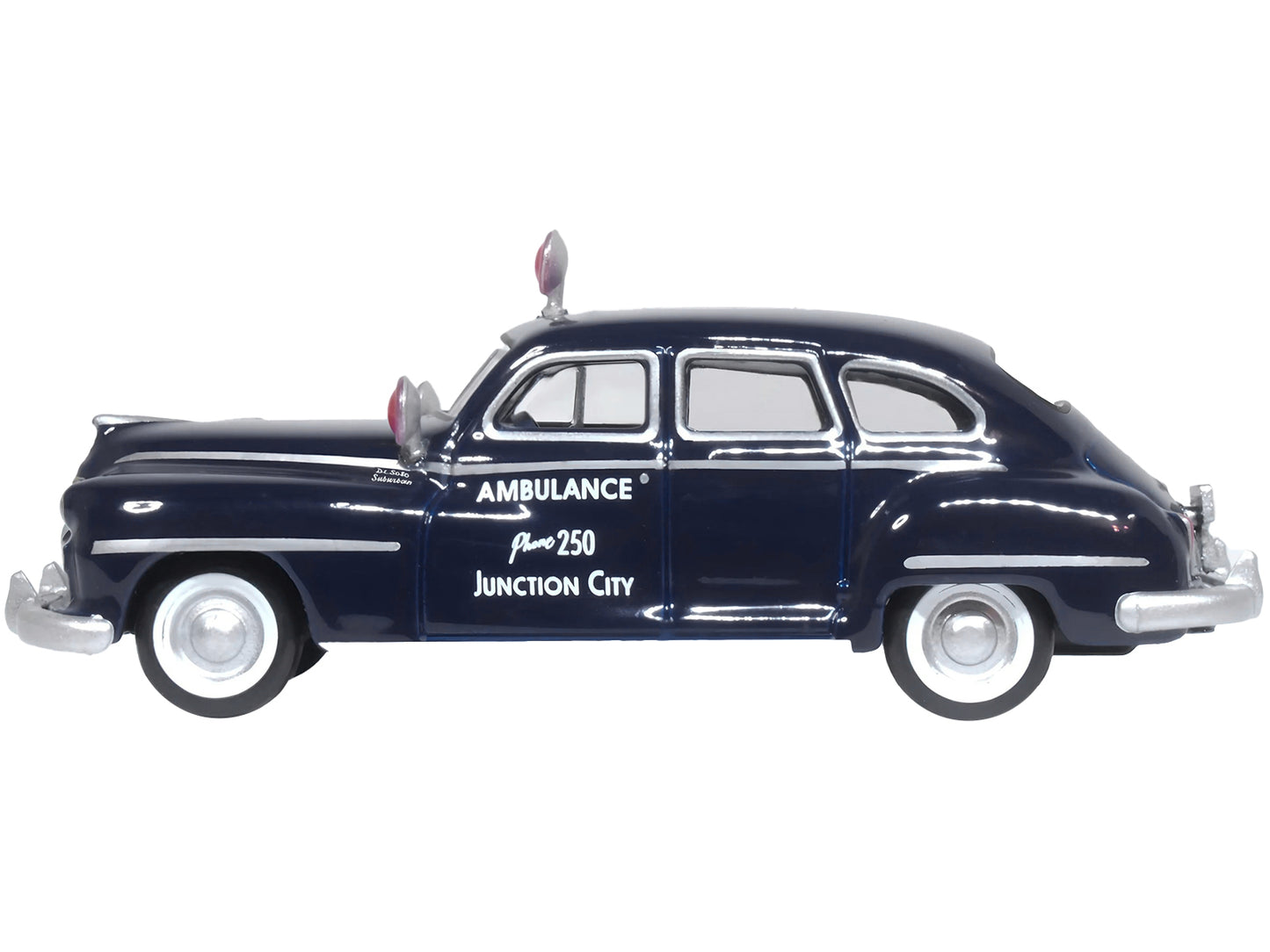 1946 DeSoto Suburban Ambulance Dark Blue Junction City Ambulance 1/87 HO Scale D