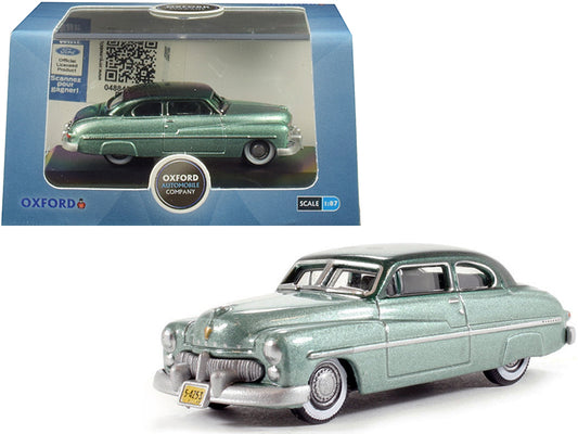 1949 Mercury Coupe Metallic Green w Dark Green Top 1/87 HO Scale Diecast Car Ox