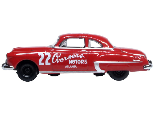 1949 Oldsmobile Rocket 88 Coupe #22 Overseas Motors Atlanta Red 1/87 HO Scale D