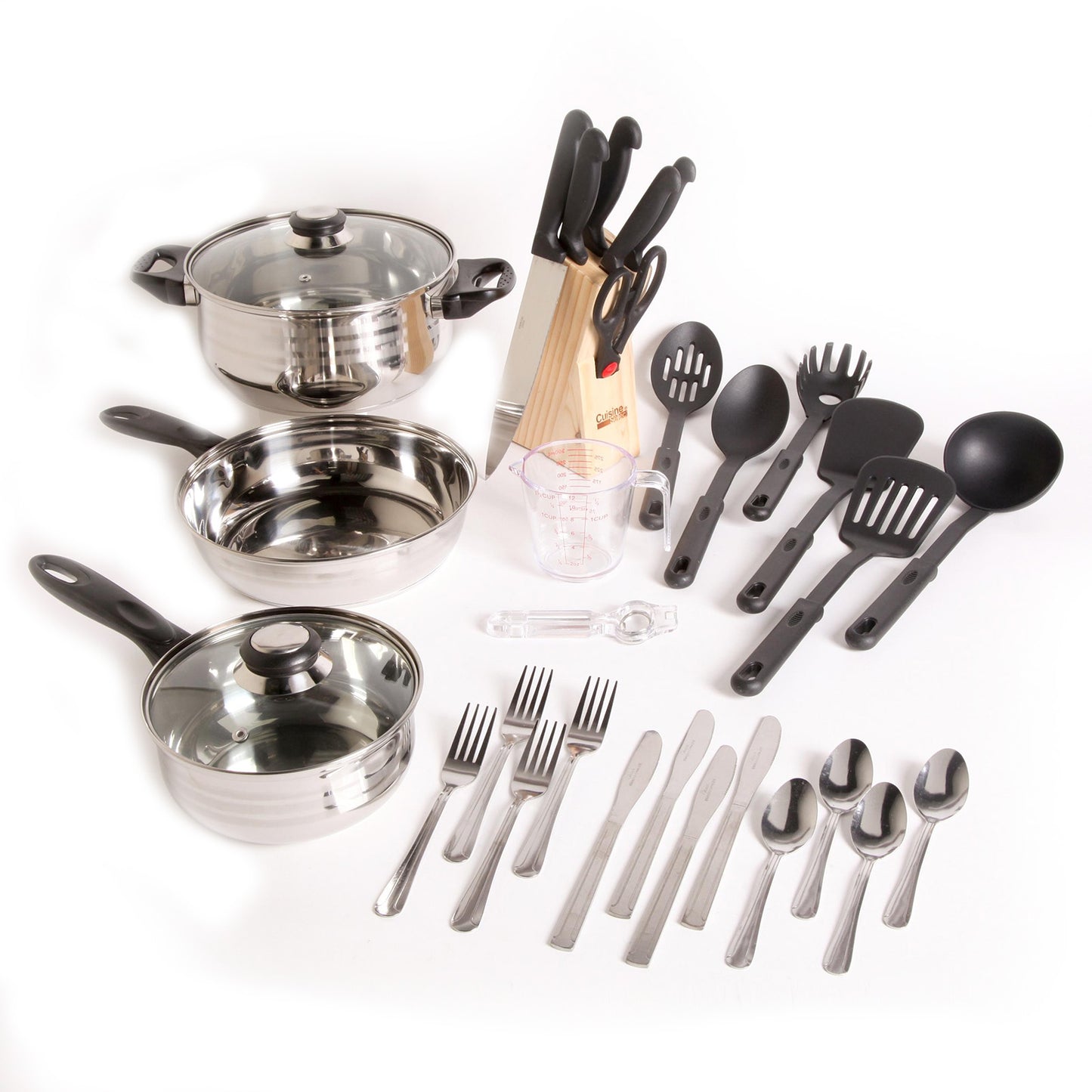 Gibson Total Kitchen Lybra 32-pc Cookware Combo Set
