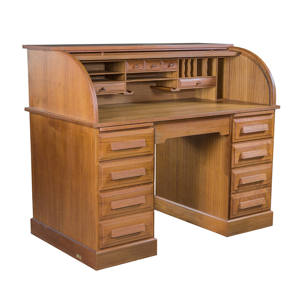 Whitecap Roll Top Desk - 100% Solid Teak (Oiled)