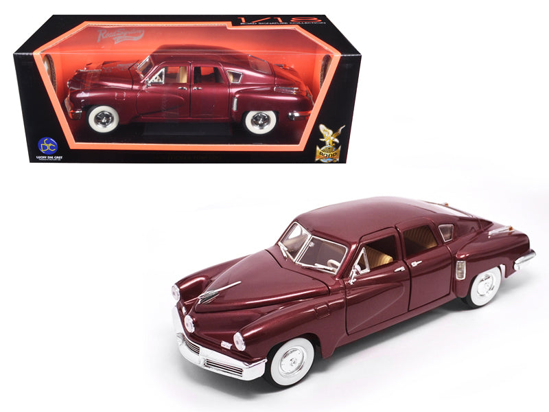 1948 Tucker Torpedo Burgundy 1/18 Diecast Car Road Signature