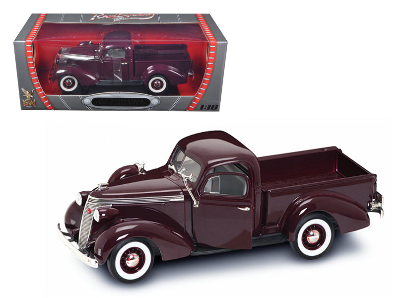 1937 Studebaker Express Pickup Truck Burgundy 1/18 Diecast Car Road Signature