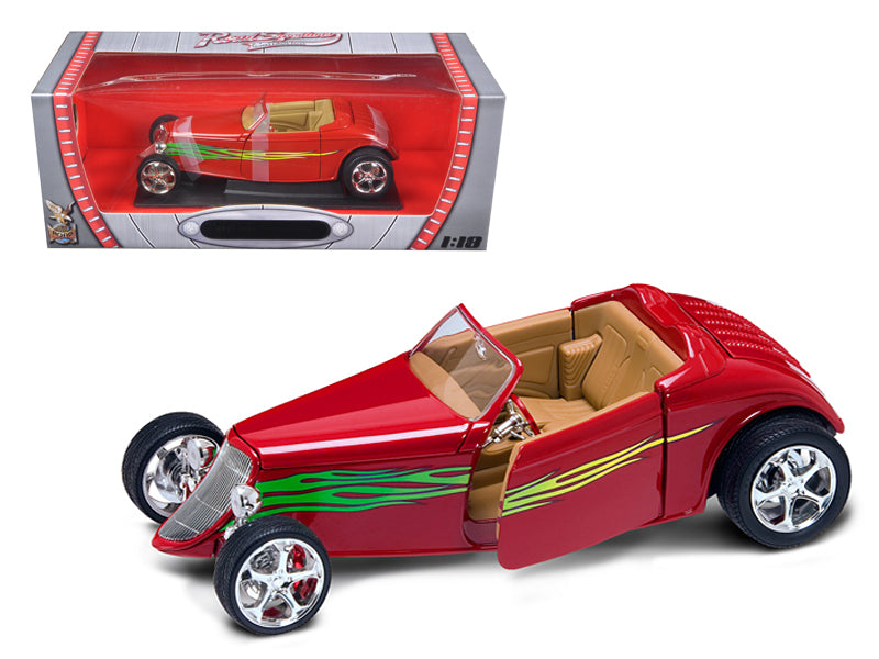 1933 Ford Roadster Red 1/18 Diecast Car Road Signature