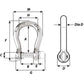 Wichard Self-Locking Bow Shackle - Diameter 4mm - 5/32" [01241]