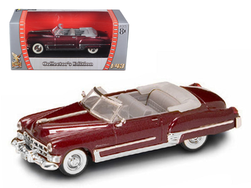 1949 Cadillac Coupe DeVille Convertible Burgundy Metallic 1/43 Diecast Car Road