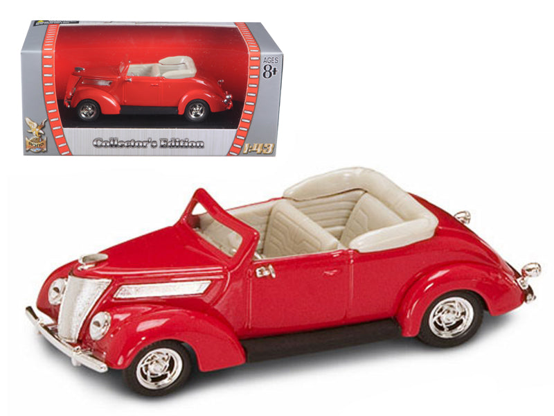 1937 Ford V8 Convertible Red 1/43 Diecast Car Road Signature