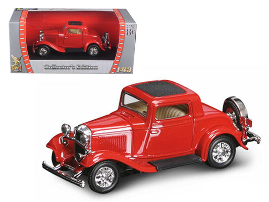 1932 Ford 3-Window Coupe Red 1/43 Diecast Car Road Signature