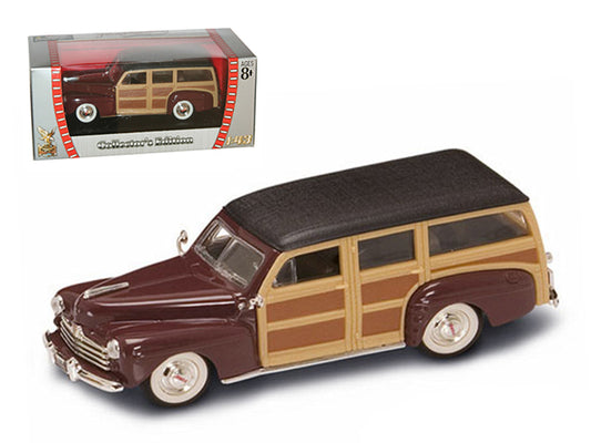 1948 Ford Woody Burgundy 1/43 Diecast Car Road Signature