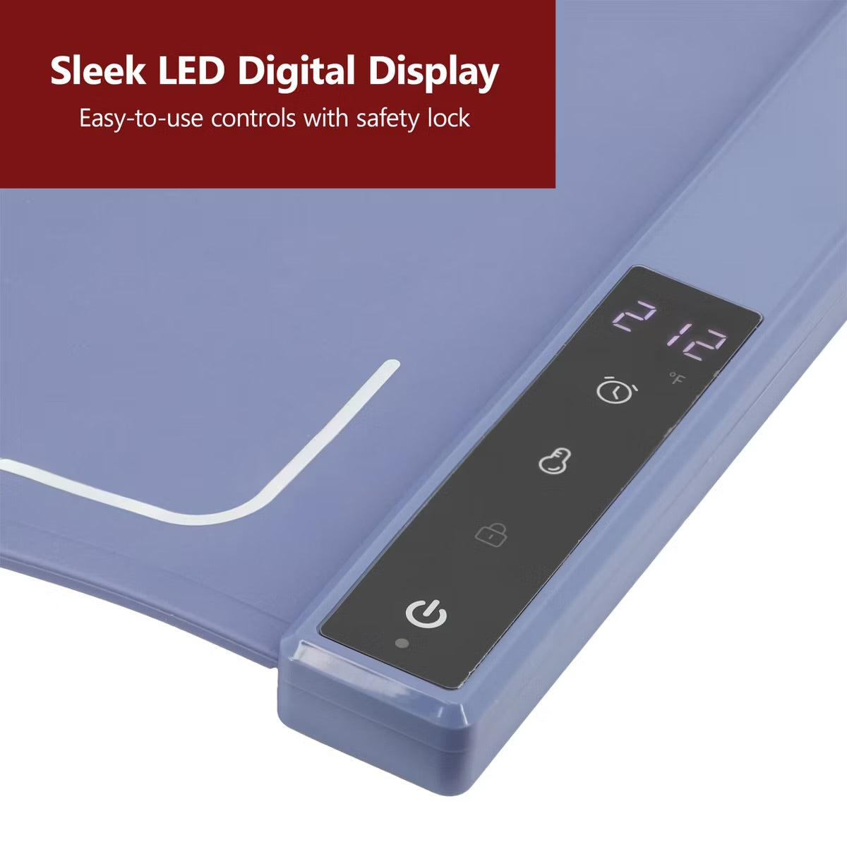 MegaChef 23” x 15.75" Silicone Warming Mat w Variable Temperature & Digital