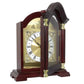 Bedford Redwood Oak Wood Finish Mantel Shelf Desk Clock with 4 Hourly Chimes