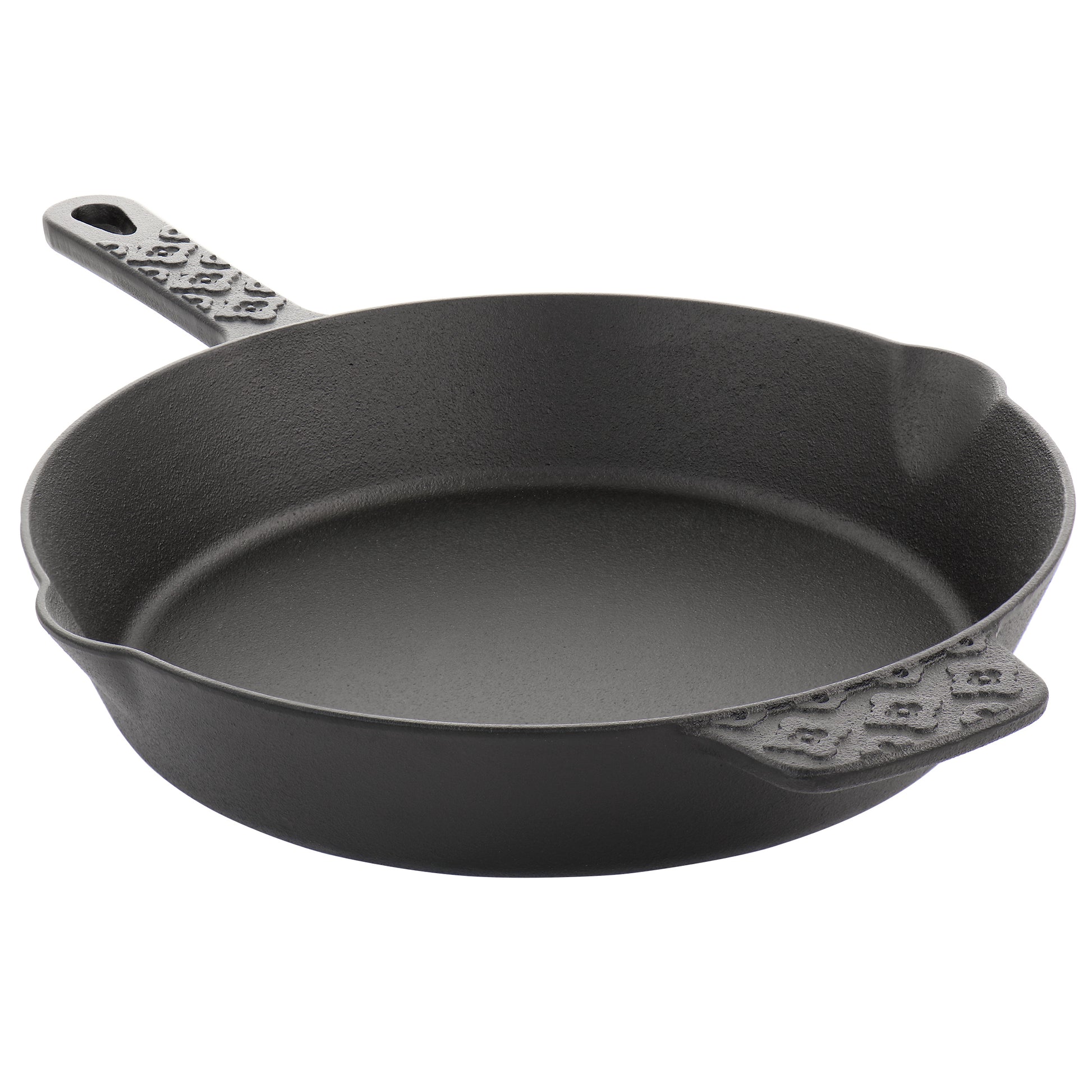 Spice By Tia Mowry Savory Saffron 12" Cast Iron Skillet w Pouring Spouts